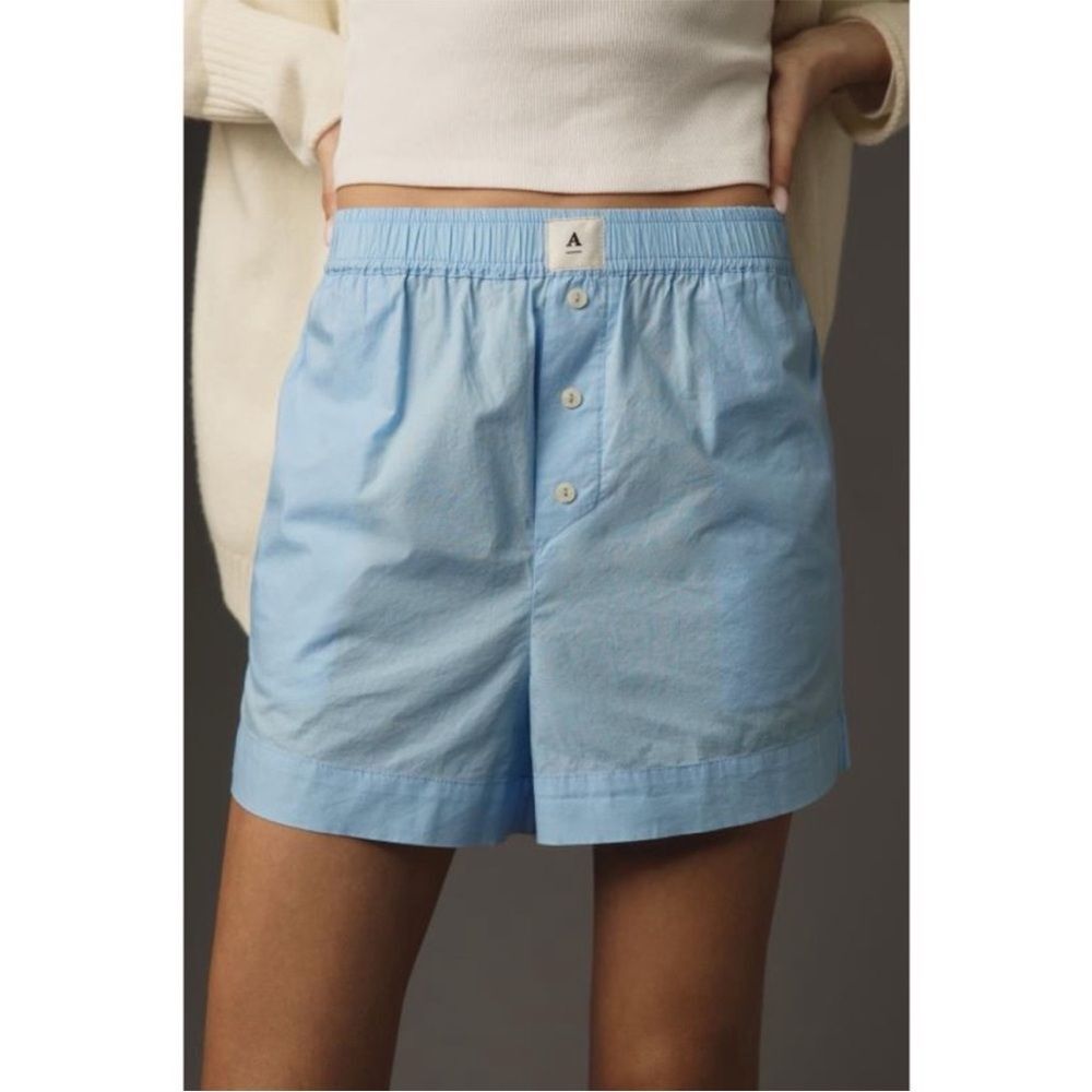 Anthropologie boxer shorts light blue